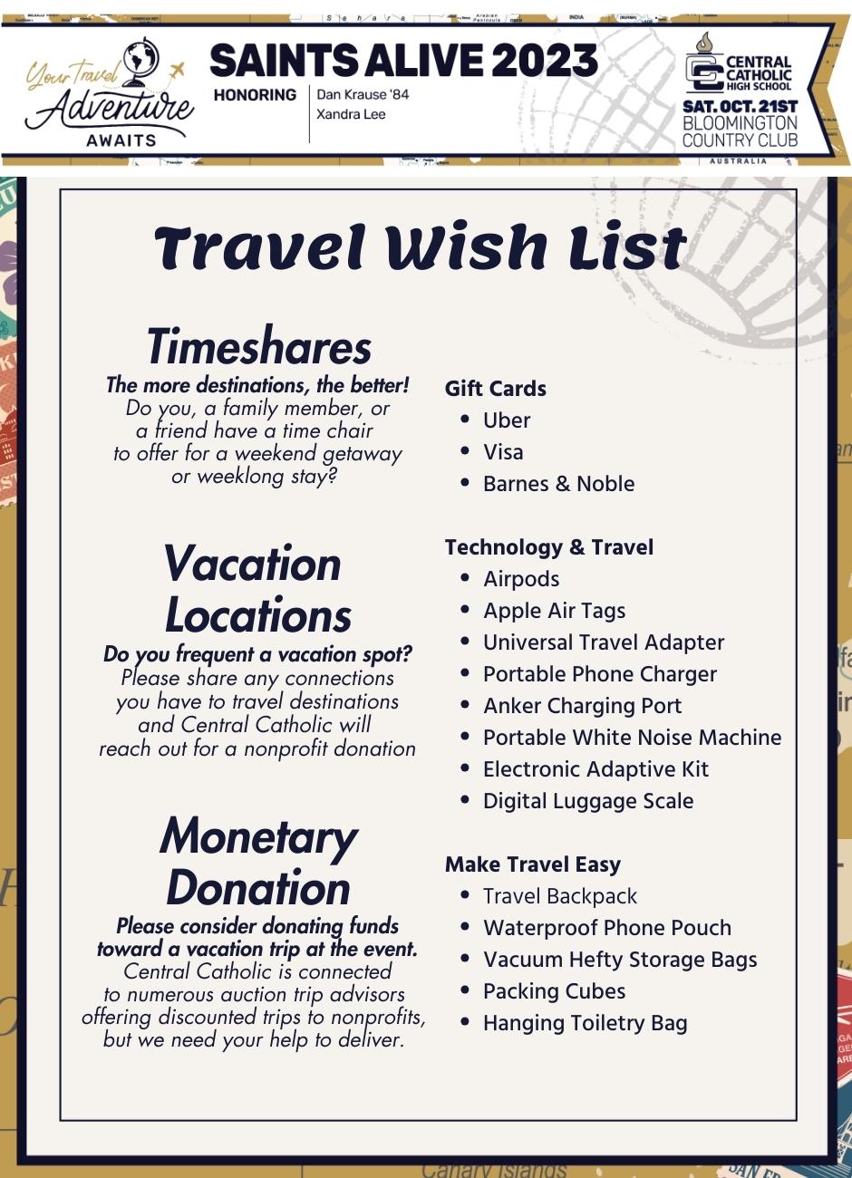 Travel Wish List Ready